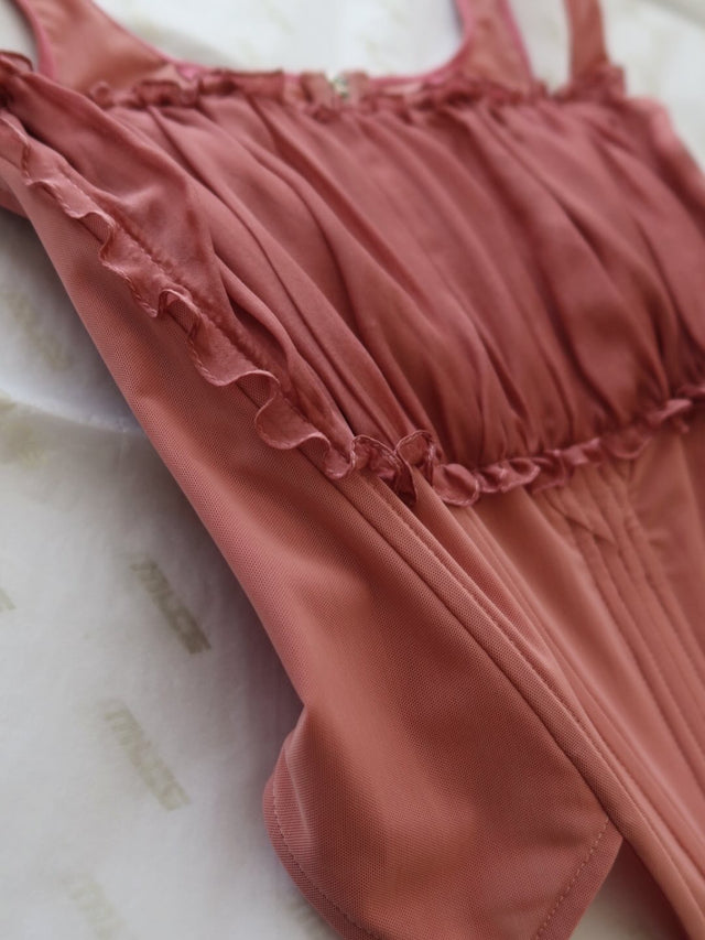 Dust Rose Structured Corset Top Modern Paris